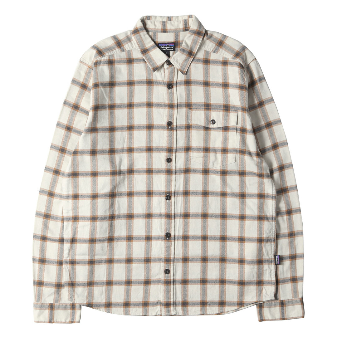 patagonia(パタゴニア)のPatagonia パタゴニア シャツ サイズ:M 20AW フィヨルド フランネル 長袖シャツ Lightweight Fjord Flannel Shirt 54020FA20 チェック カジュアル ベージュ系 トップス カジュアルシャツ【メンズ】【中古】 メンズのトップス(シャツ)の商品写真