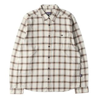 パタゴニア(patagonia)のPatagonia パタゴニア シャツ サイズ:M 20AW フィヨルド フランネル 長袖シャツ Lightweight Fjord Flannel Shirt 54020FA20 チェック カジュアル ベージュ系 トップス カジュアルシャツ【メンズ】【中古】(シャツ)