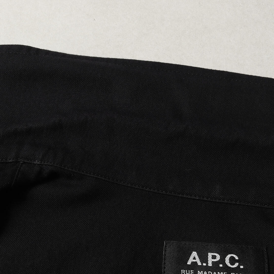 A.P.C(アーペーセー)のA.P.C. アーペーセー シャツ サイズ:S コットン オープンカラー 長袖シャツ 24223-1-75991 開襟 長袖 ボックス ブラック 黒 トップス カジュアルシャツ【メンズ】【中古】 メンズのトップス(シャツ)の商品写真