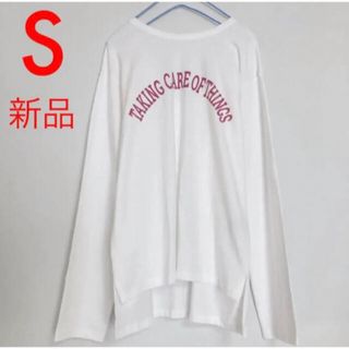 GU - 【新品】 GU Tシャツ　カットソー　長袖　オフホワイト ロンT プリント