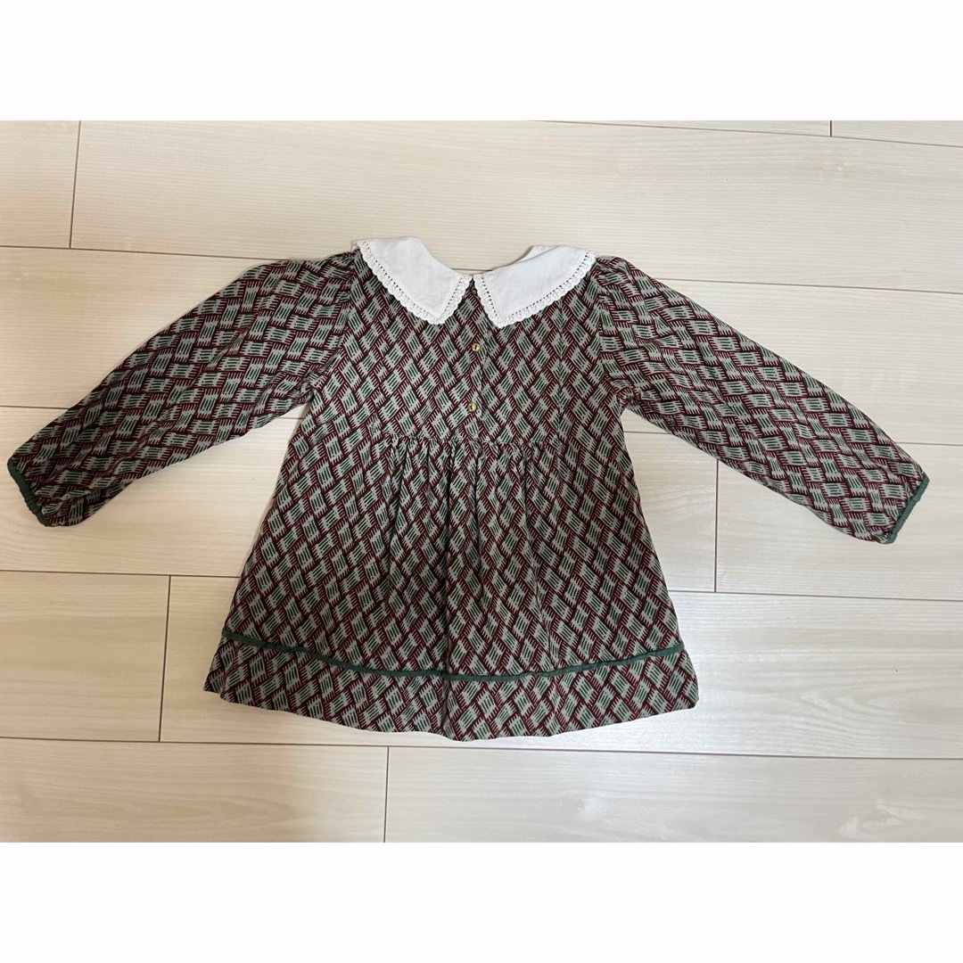 bachaa チュニックブラウス　4-5y キッズ/ベビー/マタニティのキッズ服女の子用(90cm~)(ワンピース)の商品写真