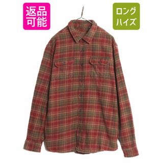 オービス ヘビー フランネル シャツ ジャケット メンズ XL 古着 ORVIS アウトドア コットン 長袖シャツ ネルシャツ ポケット付き チェック(シャツ)