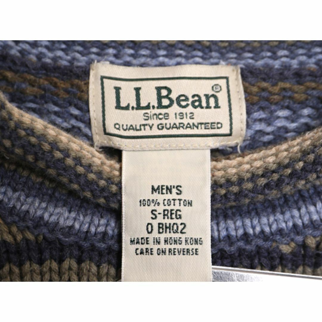 L.L.Bean(エルエルビーン)のエルエルビーン ロールネック ボーダー ニット セーター メンズ S レディース M / 古着 アウトドア LLBean コットン LLビーン マルチカラー メンズのトップス(ニット/セーター)の商品写真