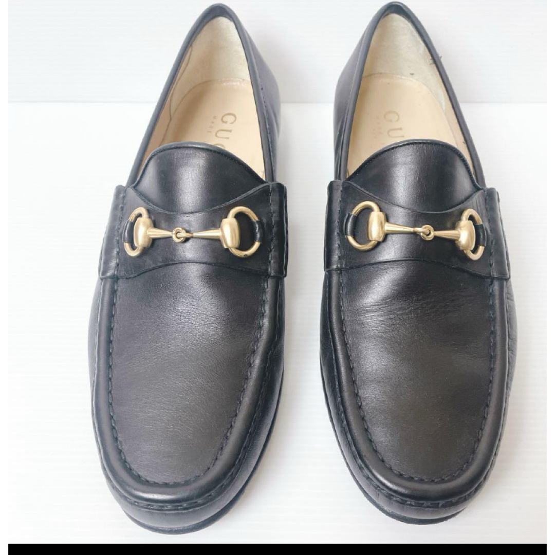 Gucci(グッチ)のGUCCI グッチ ホースビット ローファー ブラック 26.5cm メンズの靴/シューズ(スリッポン/モカシン)の商品写真