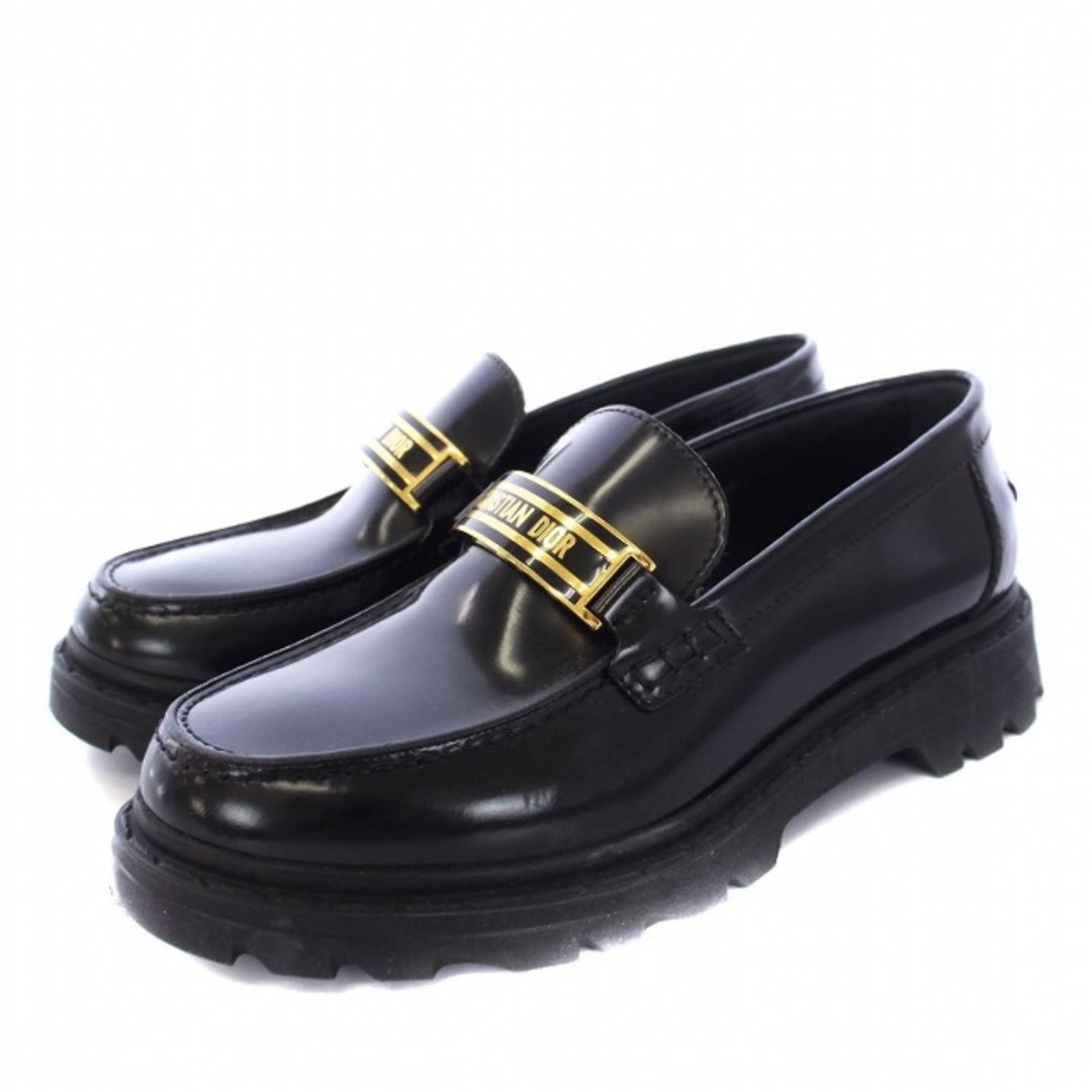 Christian Dior(クリスチャンディオール)のクリスチャンディオール DIOR CODE ローファー レザー 36.5D 黒 レディースの靴/シューズ(ローファー/革靴)の商品写真