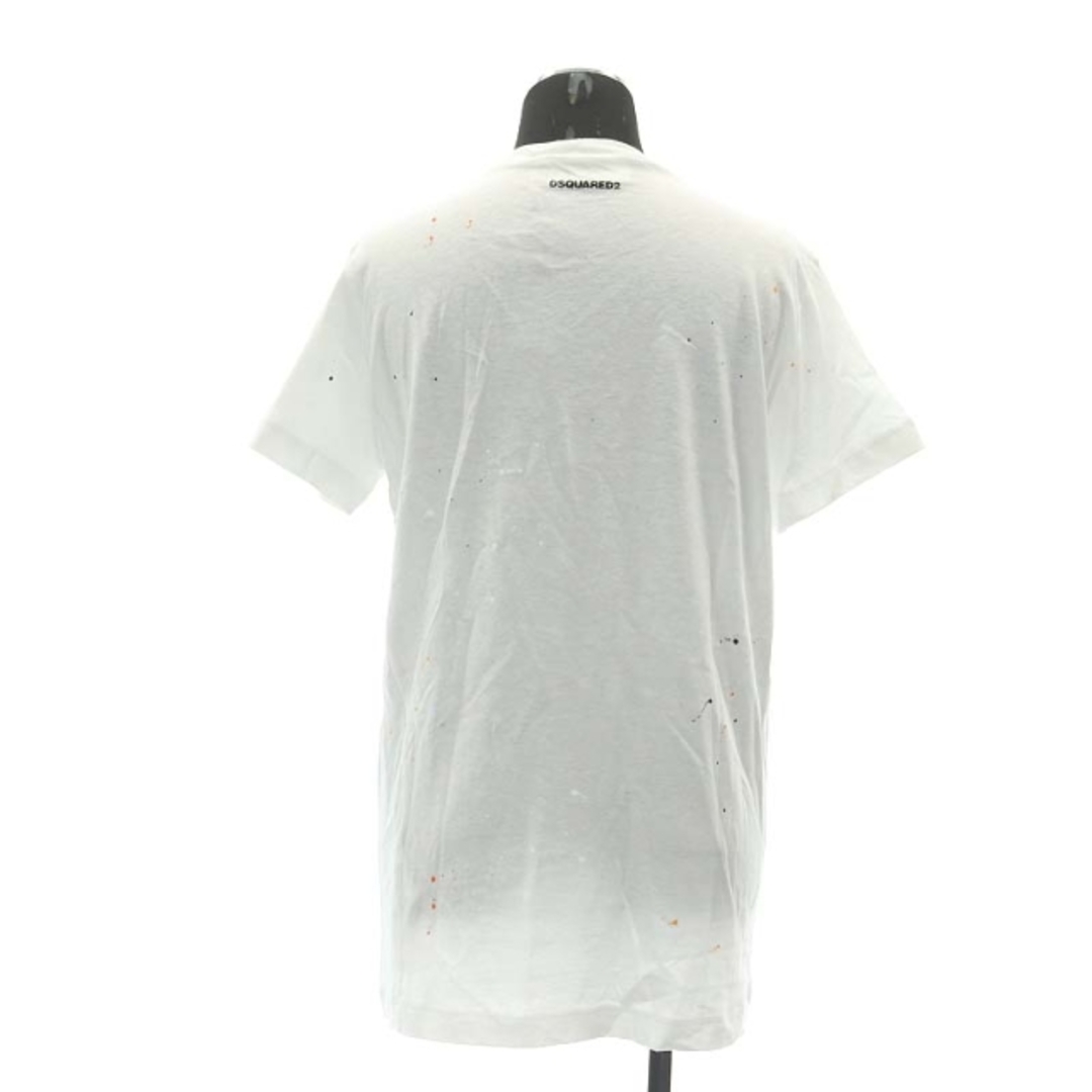 DSQUARED2(ディースクエアード)のディースクエアード ペイントプリントTシャツ カットソー 半袖 S 白 レディースのトップス(Tシャツ(半袖/袖なし))の商品写真