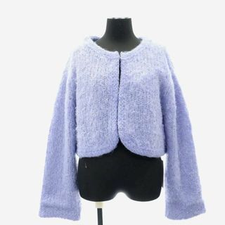 スナイデル 23AW ファーライクニットジャケット ノーカラー ラメ糸