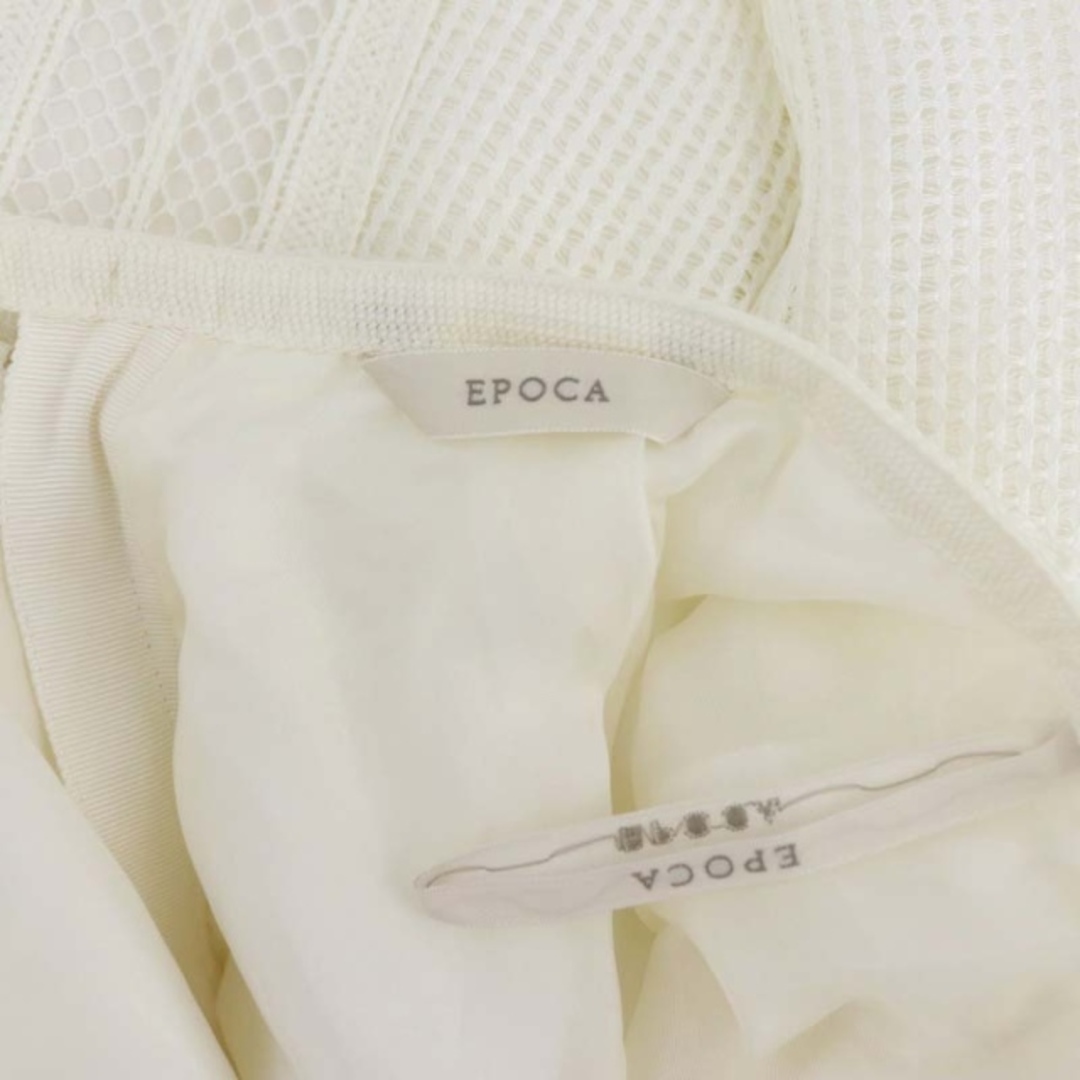EPOCA(エポカ)のエポカ フレアスカート ひざ丈 フレア バックファスナー レース 38 S 白 レディースのスカート(ひざ丈スカート)の商品写真