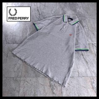 フレッドペリー(FRED PERRY)のFRED PERRY ティップライン 鹿の子 ポロシャツ グレー L 日本製(ポロシャツ)