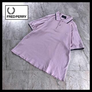 フレッドペリー(FRED PERRY)の英国製 FRED PERRY ポロシャツ 半袖 M12 薄紫 ピンク 系 S(ポロシャツ)