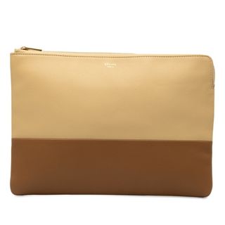 セリーヌ(celine)の美品 セリーヌ バイカラー クラッチバッグ セカンドバッグ レザー レディース CELINE 【1-0144197】(クラッチバッグ)