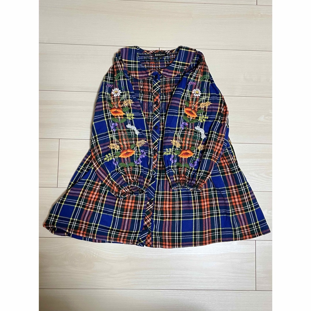 bonjour diary 10Y チュニックブラウス　ワンピース キッズ/ベビー/マタニティのキッズ服女の子用(90cm~)(ワンピース)の商品写真