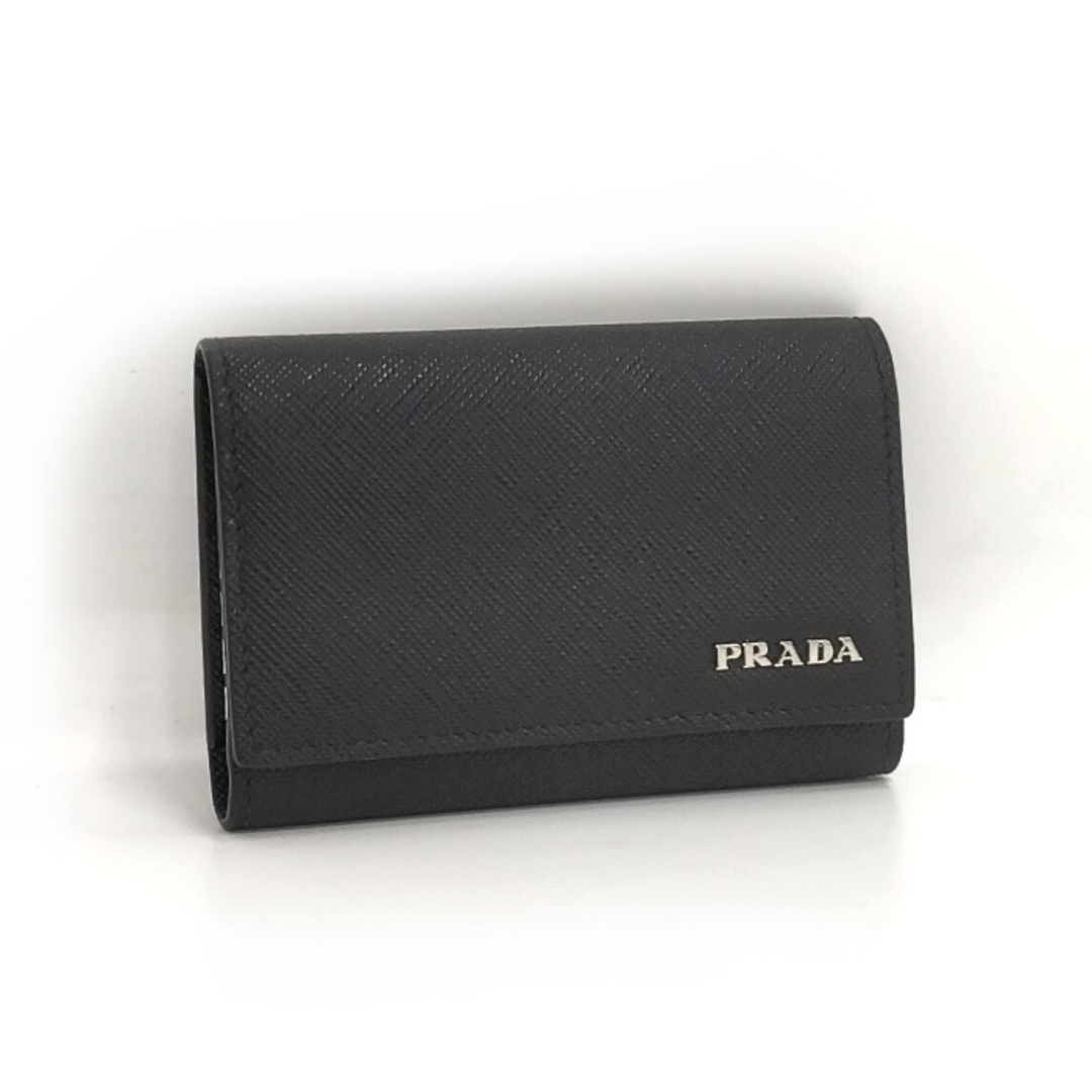 PRADA 6連キーケース レザー ブラック キーリング付き 2PG002 | フリマアプリ ラクマ