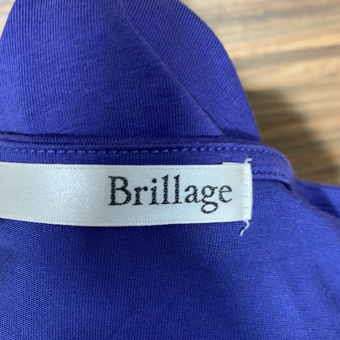 Brillage ブリアージュ Tシャツ Lサイズ 紫 パープル 半袖 無地 レディースのトップス(Tシャツ(半袖/袖なし))の商品写真