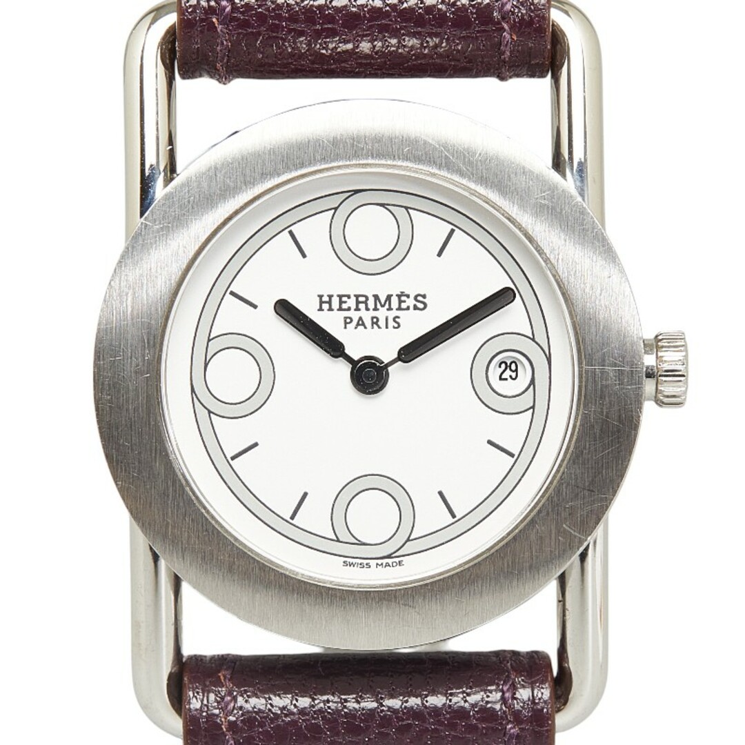 Hermes(エルメス)のエルメス バレニア ロンド 腕時計 BR1.210 クオーツ ホワイト文字盤 ステンレススチール レディース HERMES 【214-45030】 レディースのファッション小物(腕時計)の商品写真