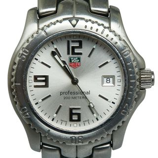 タグホイヤー(TAG Heuer)のタグホイヤー プロフェッショナル リンク デイト 腕時計 WT1112 クオーツ シルバー文字盤 ステンレススチール メンズ TAG HEUER 【214-45046】(腕時計(アナログ))