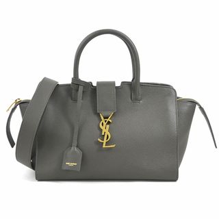 サンローラン(Saint Laurent)のサンローラン SAINT LAURENT ハンドバッグ ショルダーバッグ ダウンタウン ベイビー レザー グレー レディース 635346 送料無料【中古】 99888f(ハンドバッグ)