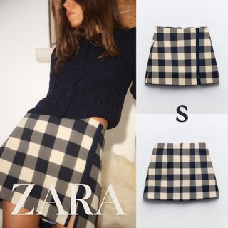 ZARA　ザラ　ギンガムチェック柄ミニスカート　S