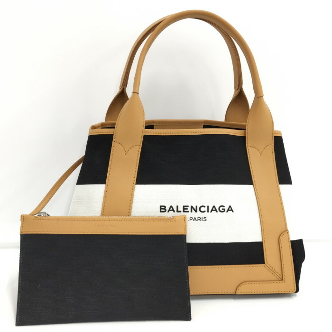 Balenciaga(バレンシアガ)のBALENCIAGA ネイビーカバスS トートバッグ キャンバス レザー レディースのバッグ(トートバッグ)の商品写真