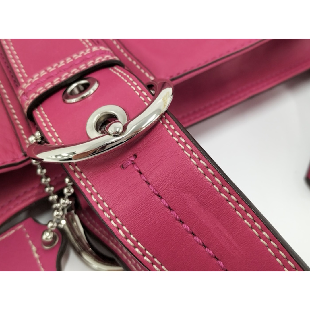 COACH - COACH トートバッグ ショルダーバッグ レザー ピンク COACH - COACH トートバッグ ショルダーバッグ レザー ピンク