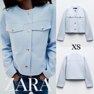 ザラ(ZARA)のZARA ザラ　ソフト ショート ジャケット　 XS(テーラードジャケット)