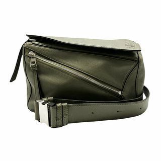 ロエベ(LOEWE)のロエベ LOEWE ボディバッグ ウエストバッグ パズル バムバッグ スモール レザー カーキ メンズ 送料無料【中古】 z0418(ボディーバッグ)