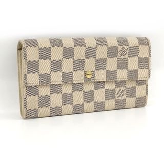 ルイヴィトン(LOUIS VUITTON)のLOUISVUITTON 二つ折り長財布 ポルトフォイユサラ ダミエ アズール(財布)