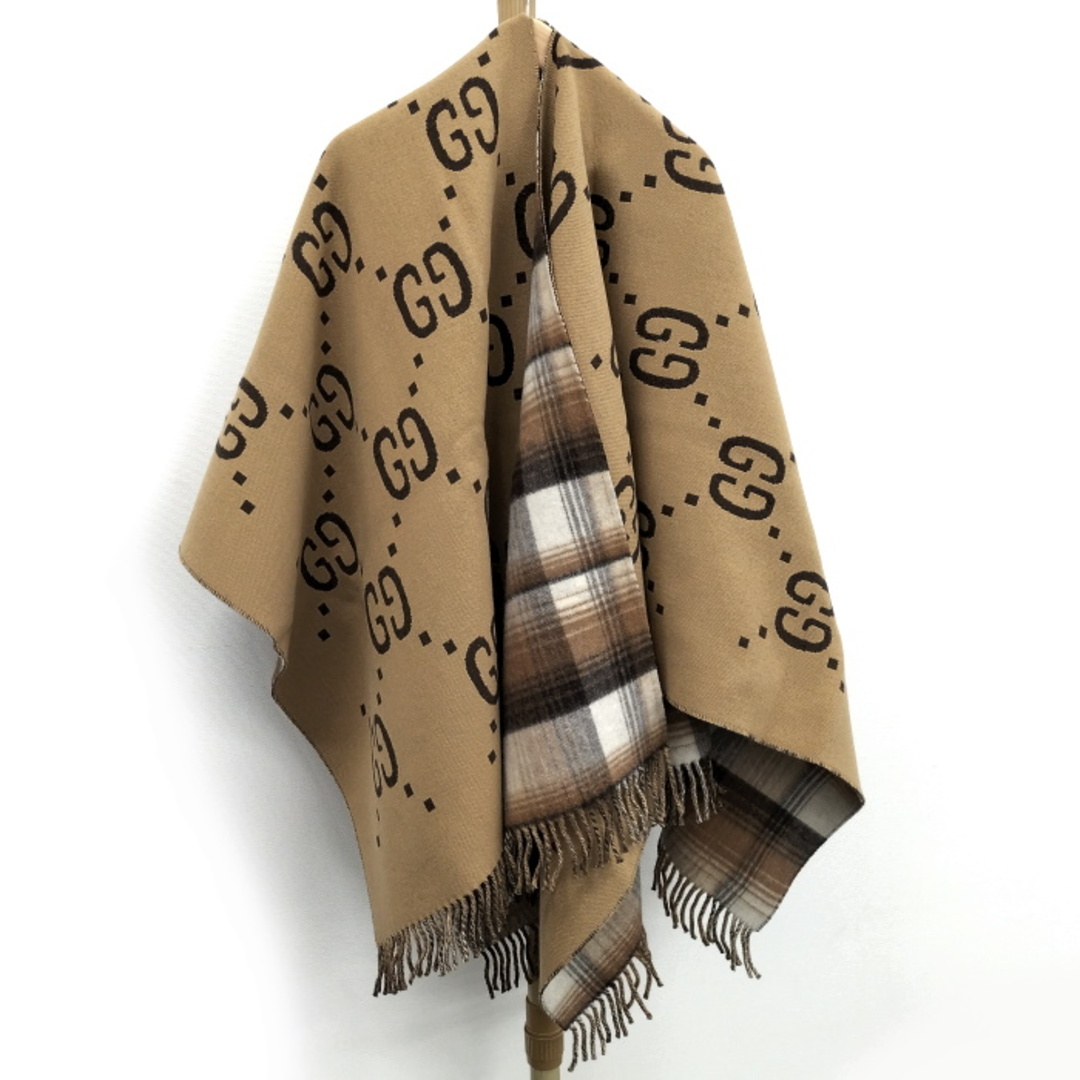 GUCCI - GUCCI ポンチョ ストール GG柄 ウール ベージュの通販 GUCCI - GUCCI ポンチョ ストール GG柄 ウール ベージュの通販