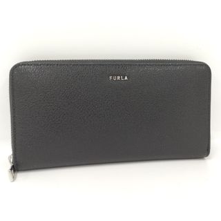 フルラ(Furla)のFURLA ラウンドファスナー長財布 PVCコーティング ブラック(財布)