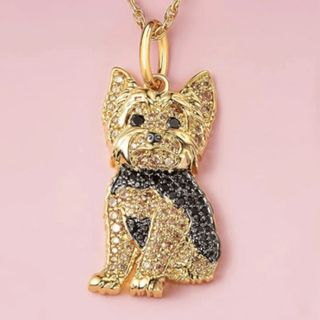 価格相談歓迎！ 新品 ヨーキー ヨークシャーテリア 犬 ネックレス ペンダント(ネックレス)