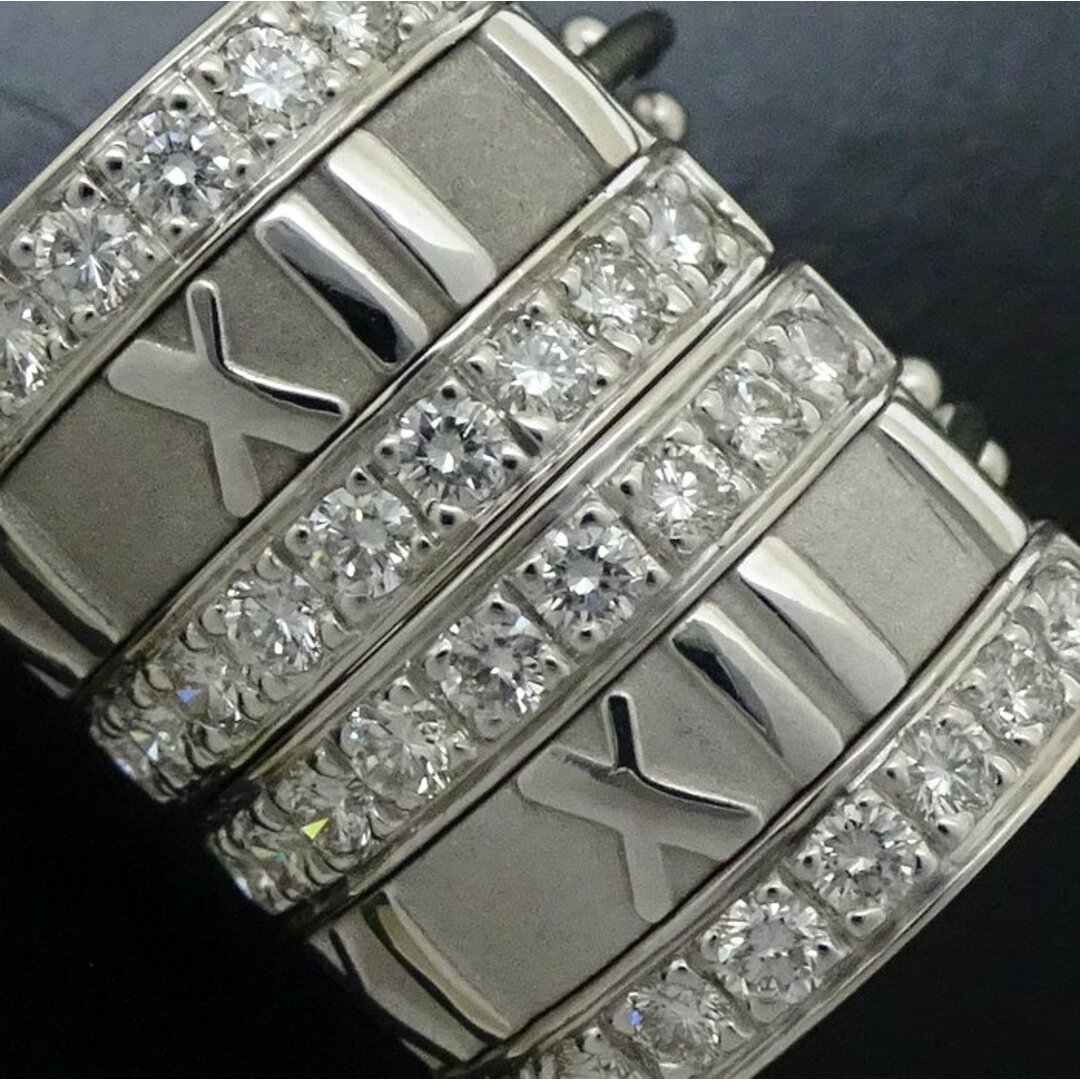 Tiffany & Co.(ティファニー)のTIFFANY&Co. ティファニー アトラス フープ ピアス ダイヤモンド K18WG ホワイトゴールド/291600【中古】【BJ】 レディースのアクセサリー(ピアス)の商品写真