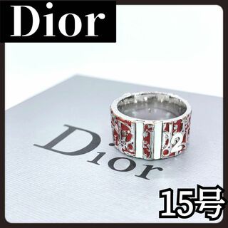 クリスチャンディオール(Christian Dior)のChristian Dior　ディオール　トロッター　リング　15号　レッド(リング(指輪))