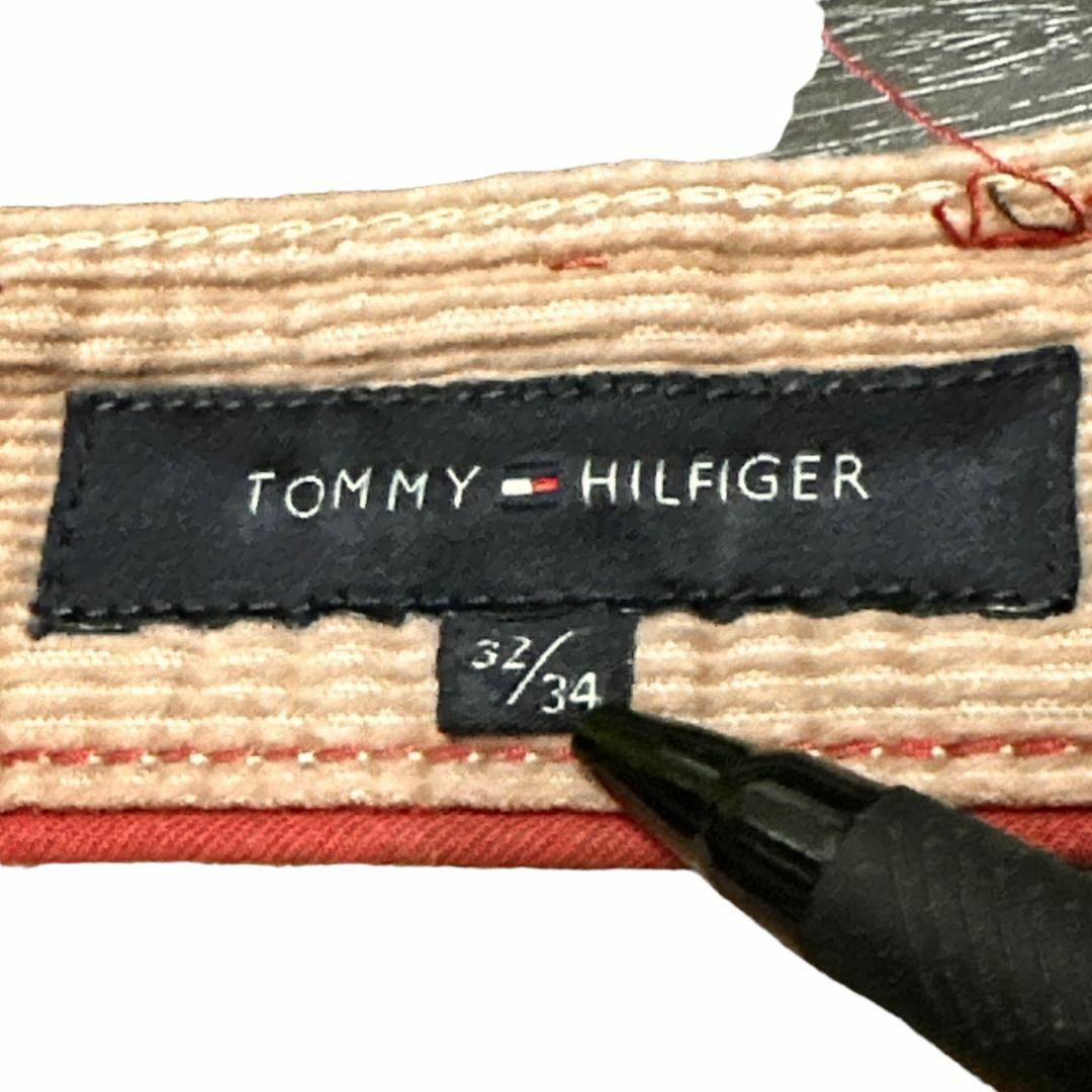 TOMMY HILFIGER(トミーヒルフィガー)のトミーヒルフィガー W32 コーデュロイパンツ ロゴ刺繍 ピンク v80 メンズのパンツ(その他)の商品写真