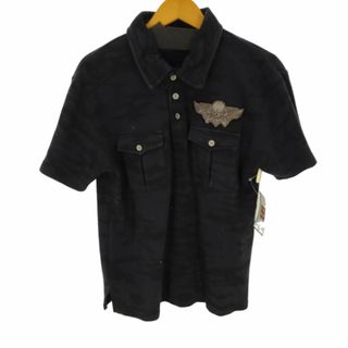 バンソン(VANSON)のVANSON(バンソン) S/S 迷彩柄 2ポケットポロシャツ ドクロ スカル(その他)