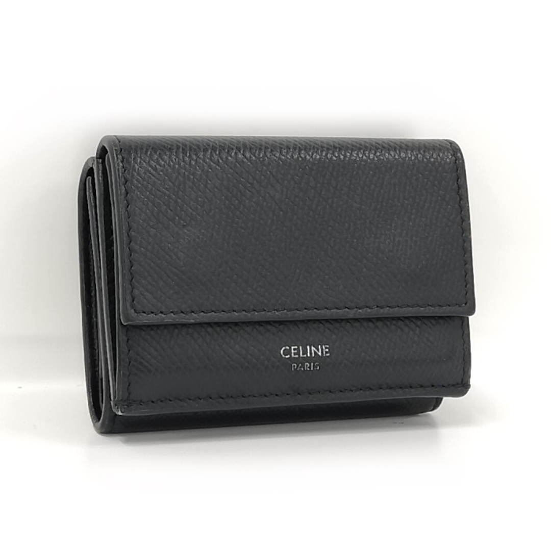 celine(セリーヌ)のCELINE 三つ折り財布 レザー ブラック U-FG0281 レディースのファッション小物(財布)の商品写真