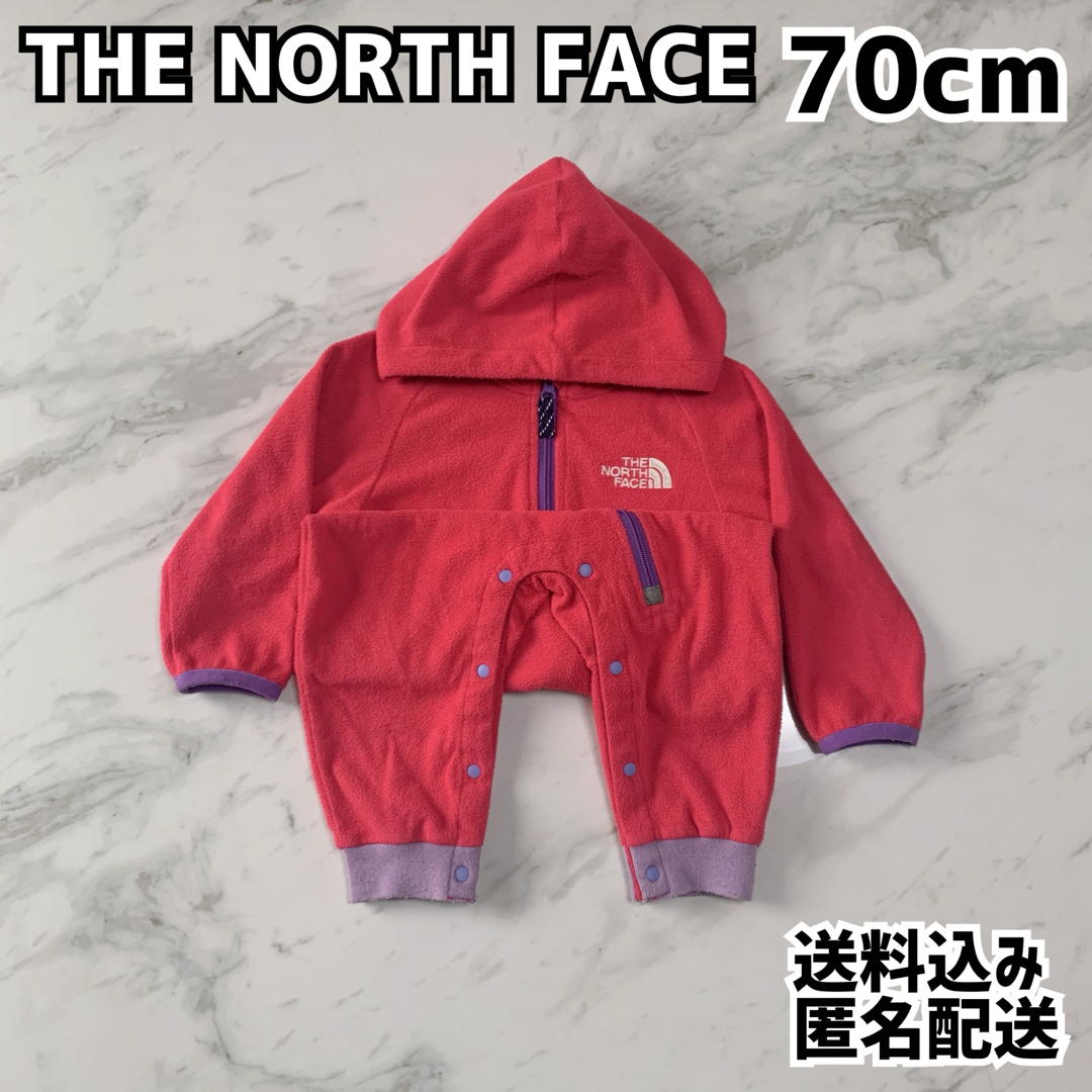 THE NORTH FACE(ザノースフェイス)のTHE NORTH  FACE ノースフェイス 女の子 フリース ロンパース キッズ/ベビー/マタニティのベビー服(~85cm)(ロンパース)の商品写真