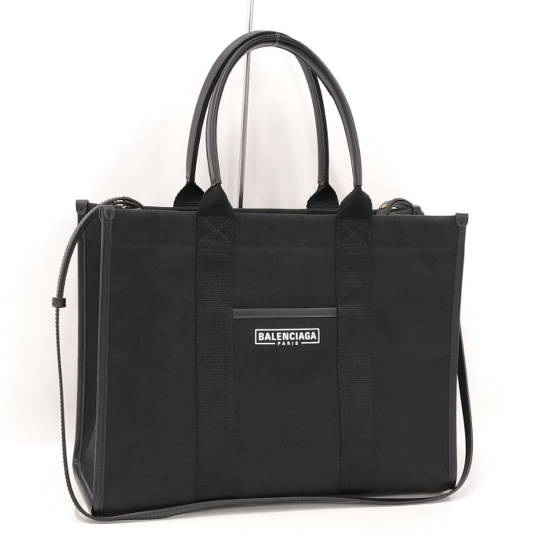 Balenciaga(バレンシアガ)のBALENCIAGA ハードウェア 2WAYトートバッグ キャンバス ブラック レディースのバッグ(その他)の商品写真