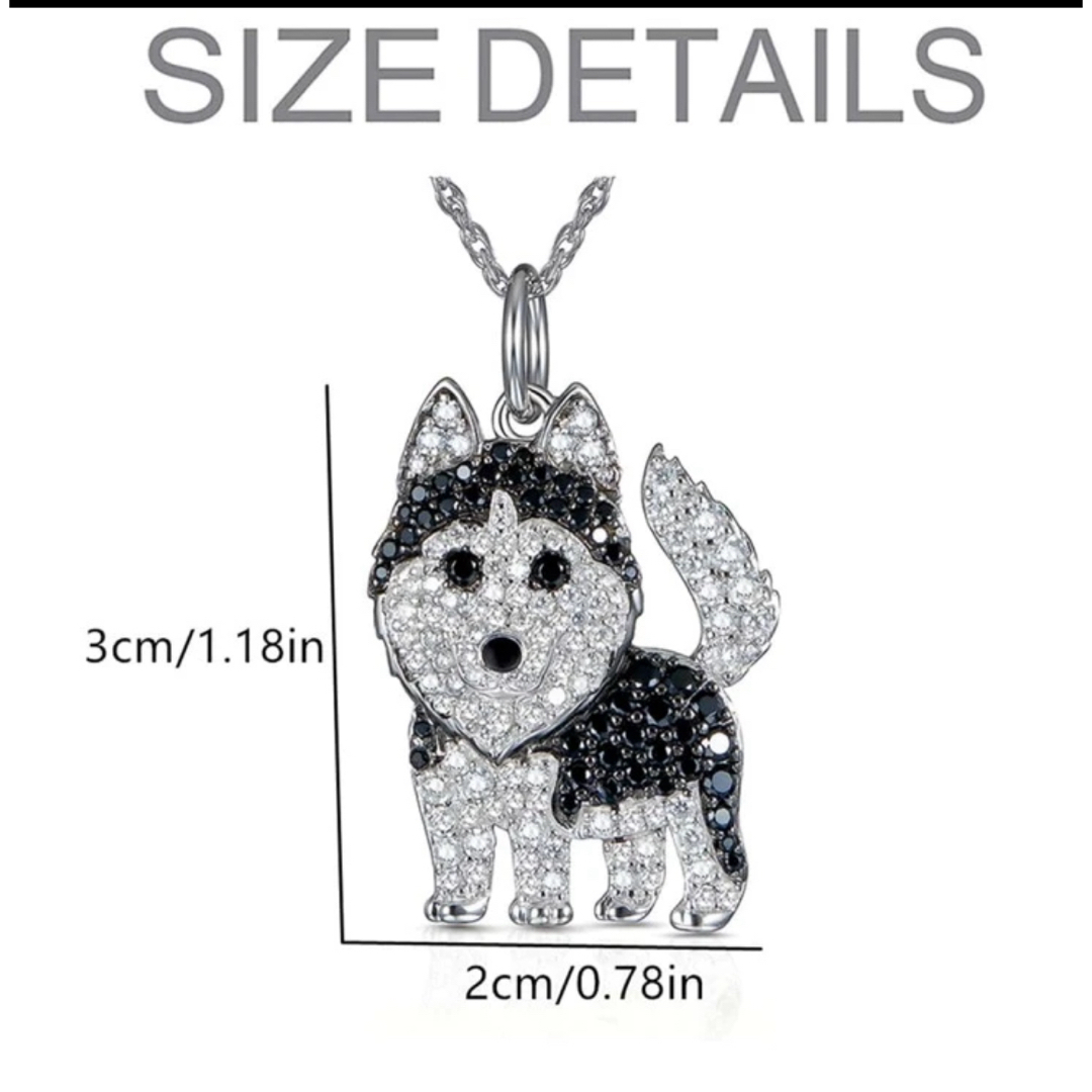 価格相談歓迎! 新品 ハスキー犬 犬 ネックレス ペンダント アクセサリー レディースのアクセサリー(ネックレス)の商品写真