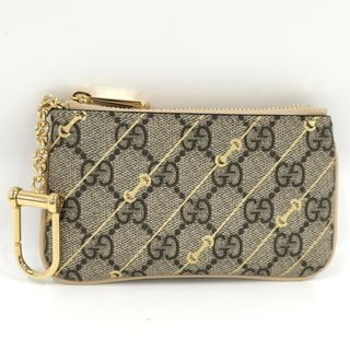 グッチ(Gucci)のGUCCI コインケース ロゴ ホースビット GGスプリーム レザー ベージュ(コインケース)