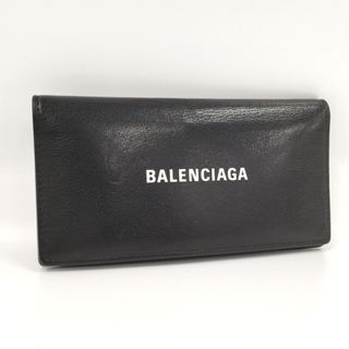 バレンシアガ(Balenciaga)のBALENCIAGA 二つ折り 長財布 レザー ブラック(財布)