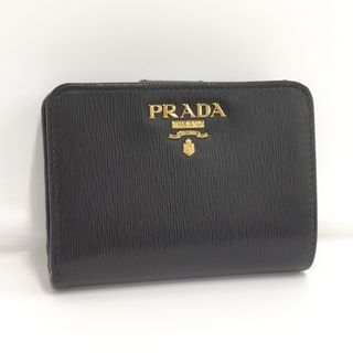 プラダ(PRADA)のPRADA 二つ折り財布 L字ファスナー ヴィッテロ ムーブ レザー ブラック(財布)