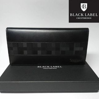 ブラックレーベルクレストブリッジ(BLACK LABEL CRESTBRIDGE)の【新品未使用】ブラックレーベルクレストブリッジ かぶせ長財布 黒チェック(長財布)