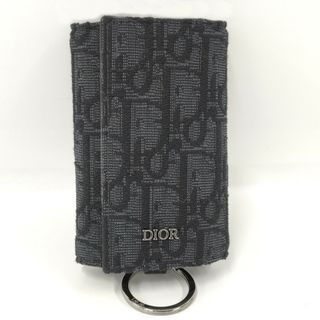 クリスチャンディオール(Christian Dior)のChristian Dior キーケース 6連 オブリーク キャンバス ブラック(キーケース)