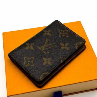 ルイヴィトン(LOUIS VUITTON)の【極美品】ルイヴィトン　オーガナイザードゥポッシュ　モノグラム　カードケース　茶(名刺入れ/定期入れ)