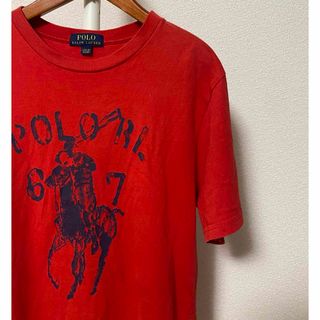 ポロラルフローレン(POLO RALPH LAUREN)のラルフローレン レディース Tシャツ ビックロゴ 160 赤 レッド(Tシャツ(半袖/袖なし))