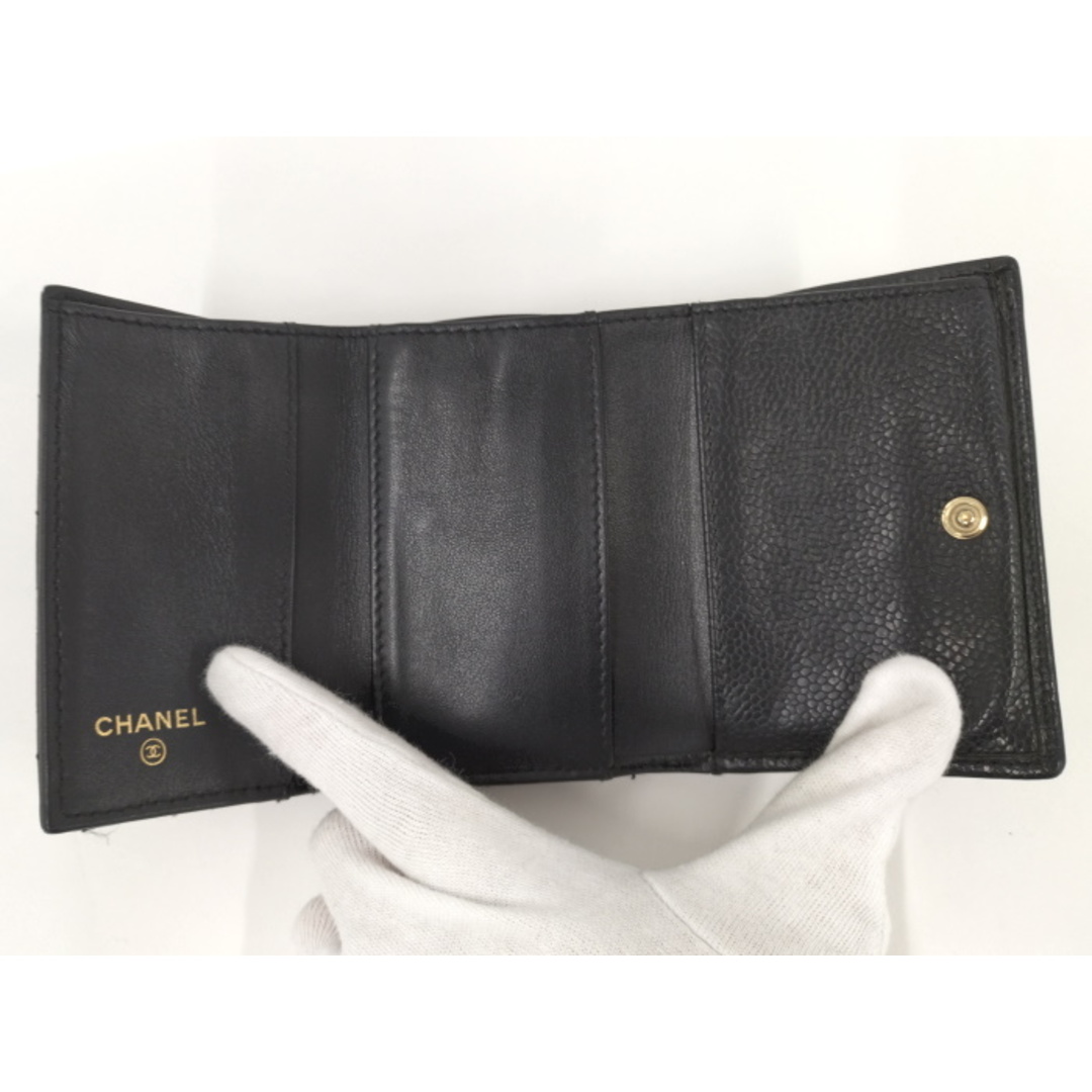 CHANEL ボーイシャネルスモールフラップ 三つ折り財布 レザー CHANEL ボーイシャネルスモールフラップ 三つ折り財布 レザー
