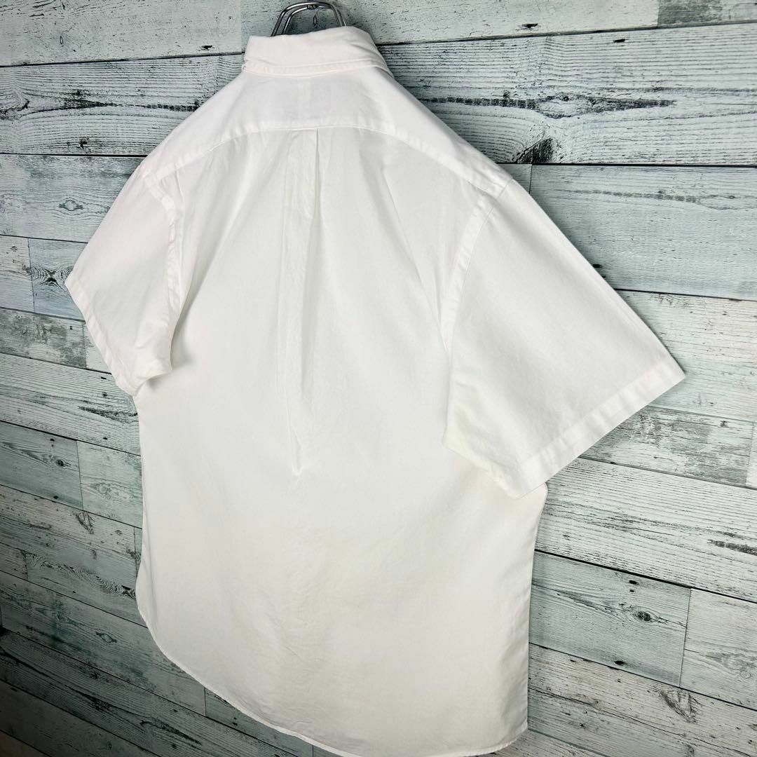 Ralph Lauren(ラルフローレン)のラルフローレン 刺繍ロゴ 半袖 BDシャツ 美品 ホワイト L メンズのトップス(シャツ)の商品写真