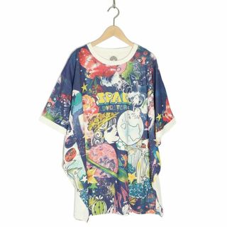 スカラー(ScoLar)のスカラー 142626 花宇宙柄アートプリントプルオーバー(Tシャツ(半袖/袖なし))