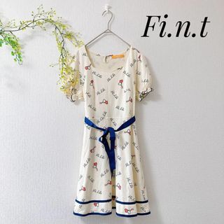 フィント(F i.n.t)のFi.n.t フィント Hi-LiLi ロゴ ハート ワンピース 半袖 総柄(ひざ丈ワンピース)