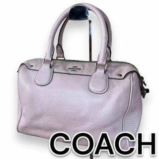 COACH - 人気　COACH　コーチ　ミニボストンバッグ　ターンロック　レザー